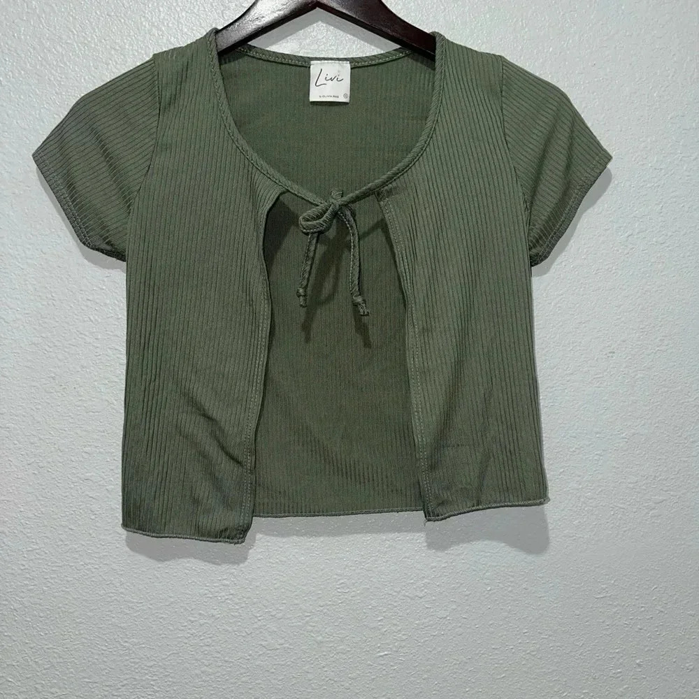 Women's Livi by Olivia Rae Olive Crop Top XS